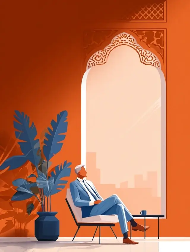 Illustration minimaliste confiance en soi au Maroc