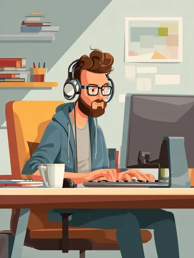 deep work concentration Maroc illustré par un professionnel marocain concentré devant son ordinateur avec casque et bureau organisé